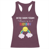 After Every Storm There Is A Rainbow Racerback Tank Top Sentimental Pregnancy Announcement