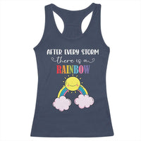After Every Storm There Is A Rainbow Racerback Tank Top Sentimental Pregnancy Announcement
