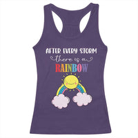 After Every Storm There Is A Rainbow Racerback Tank Top Sentimental Pregnancy Announcement