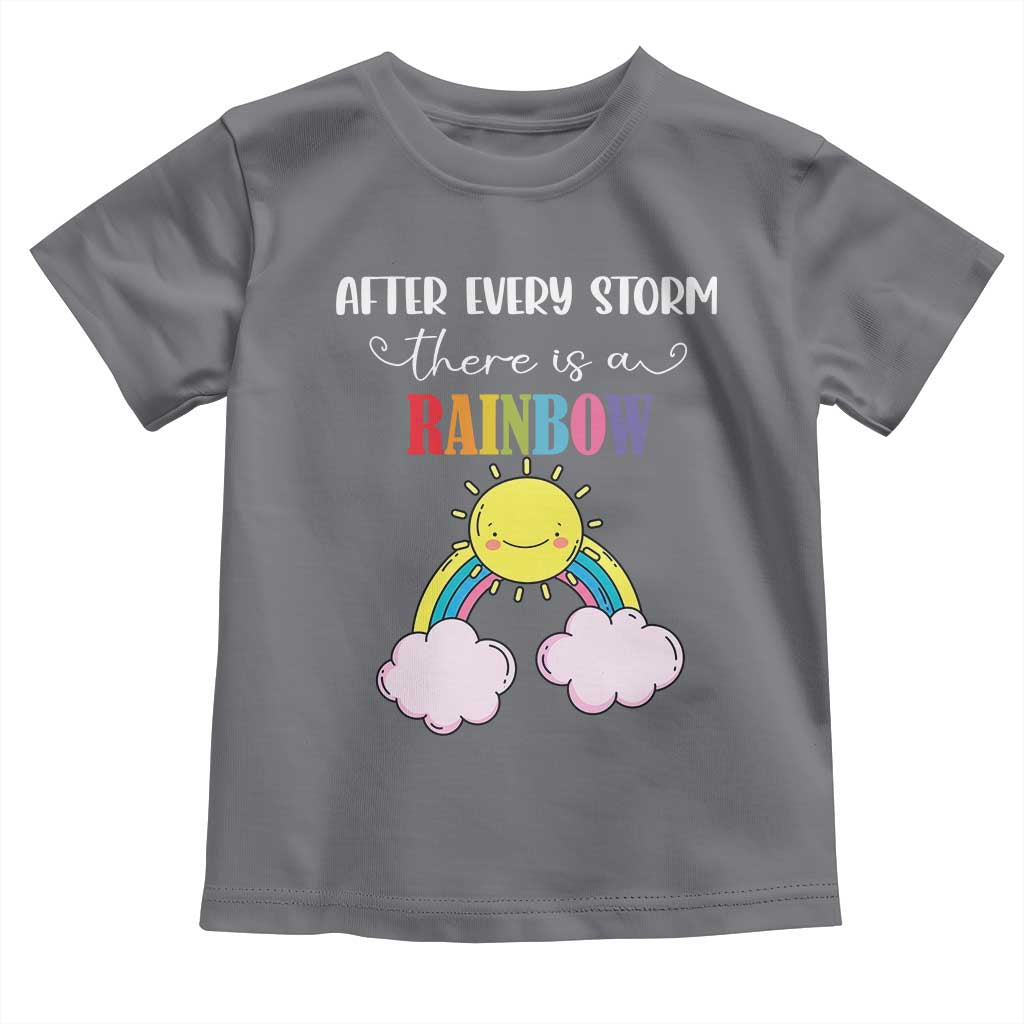 After Every Storm There Is A Rainbow Toddler T Shirt Sentimental Pregnancy Announcement