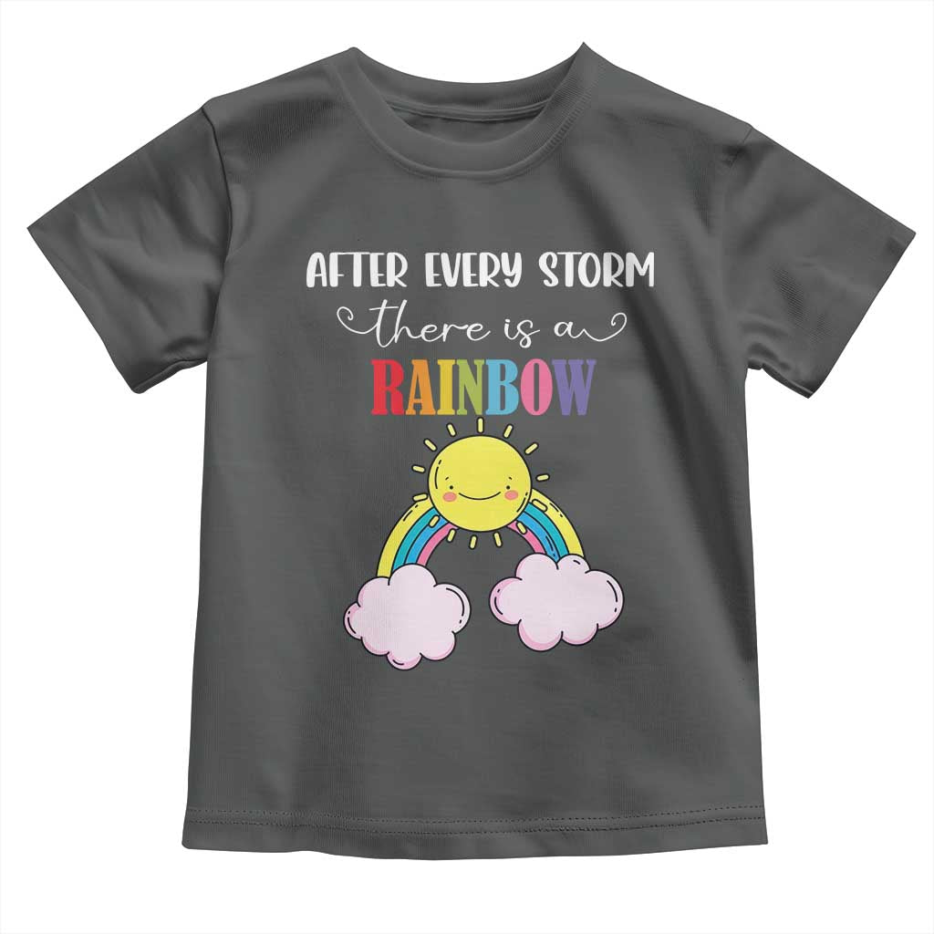 After Every Storm There Is A Rainbow Toddler T Shirt Sentimental Pregnancy Announcement