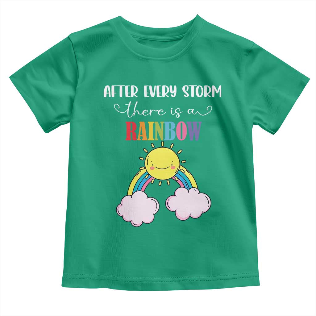 After Every Storm There Is A Rainbow Toddler T Shirt Sentimental Pregnancy Announcement