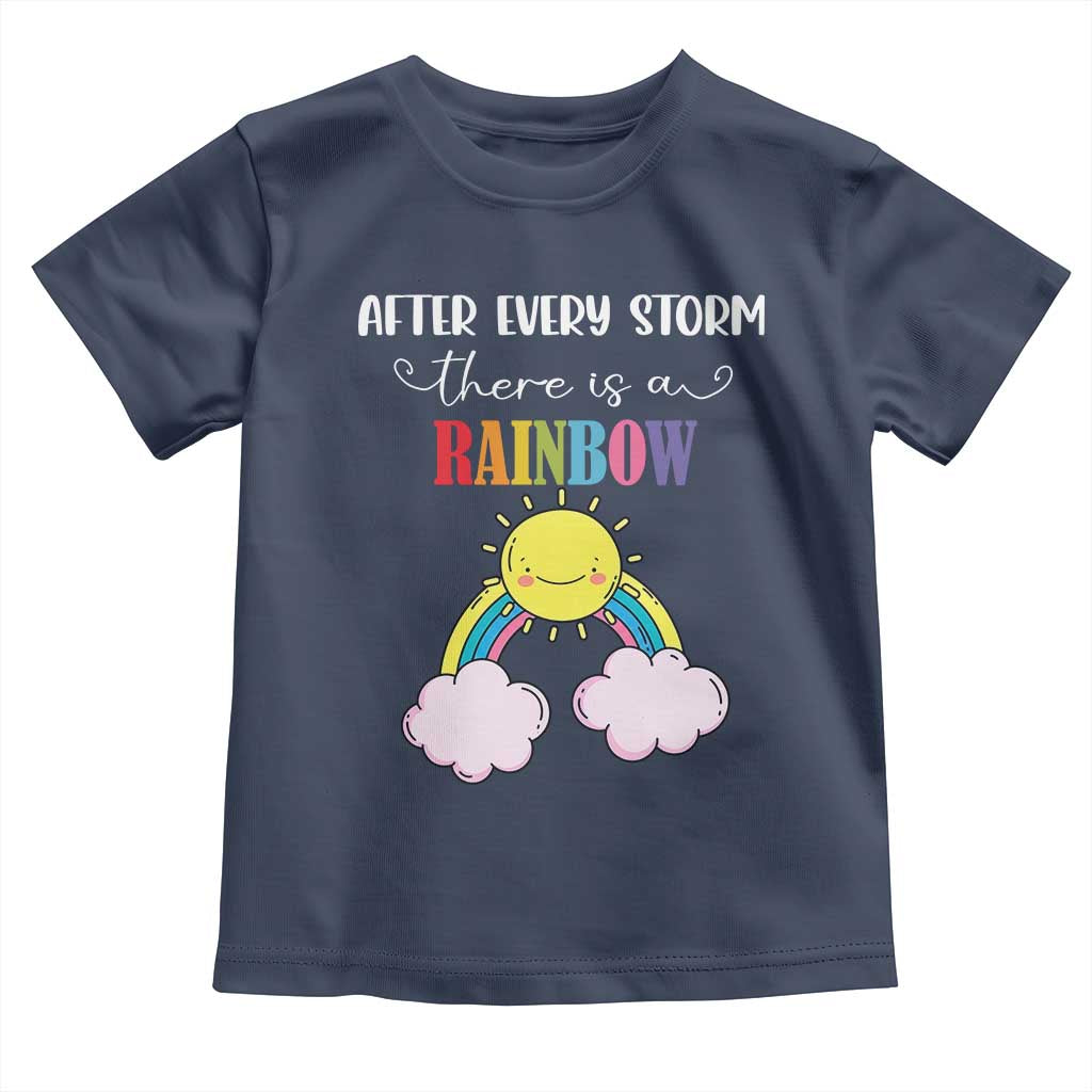 After Every Storm There Is A Rainbow Toddler T Shirt Sentimental Pregnancy Announcement