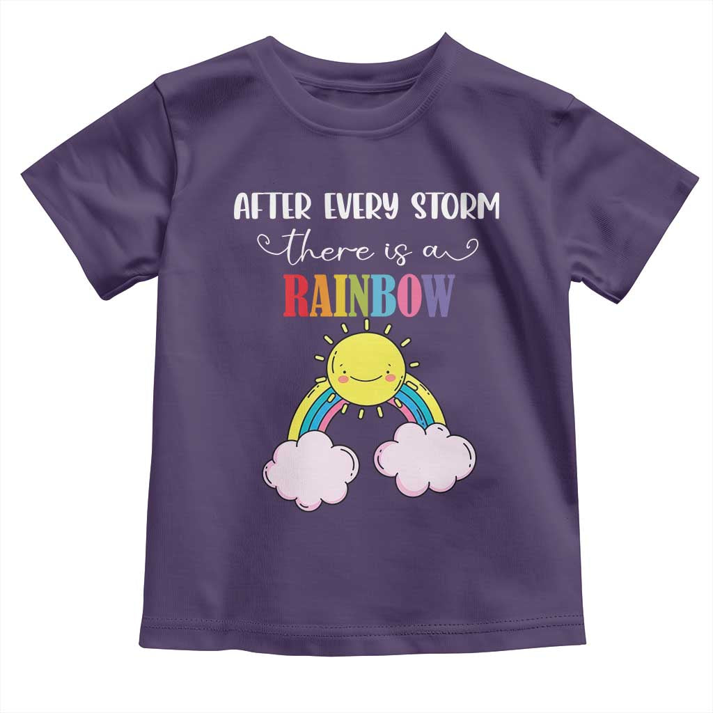 After Every Storm There Is A Rainbow Toddler T Shirt Sentimental Pregnancy Announcement