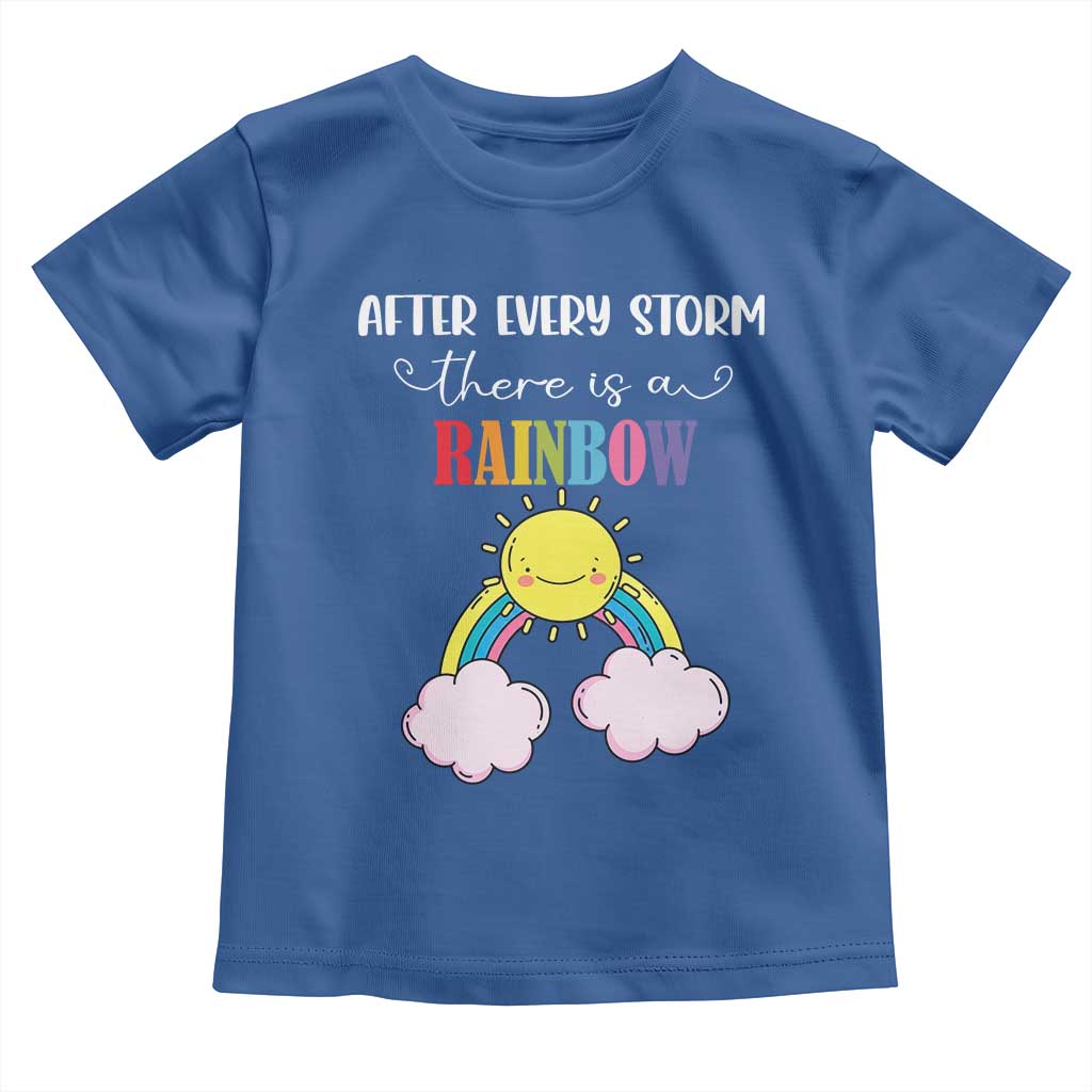 After Every Storm There Is A Rainbow Toddler T Shirt Sentimental Pregnancy Announcement