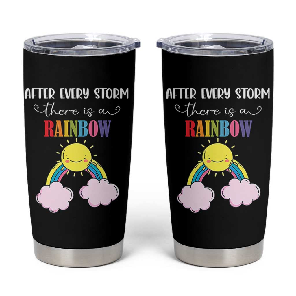After Every Storm There Is A Rainbow Tumbler Cup Sentimental Pregnancy Announcement