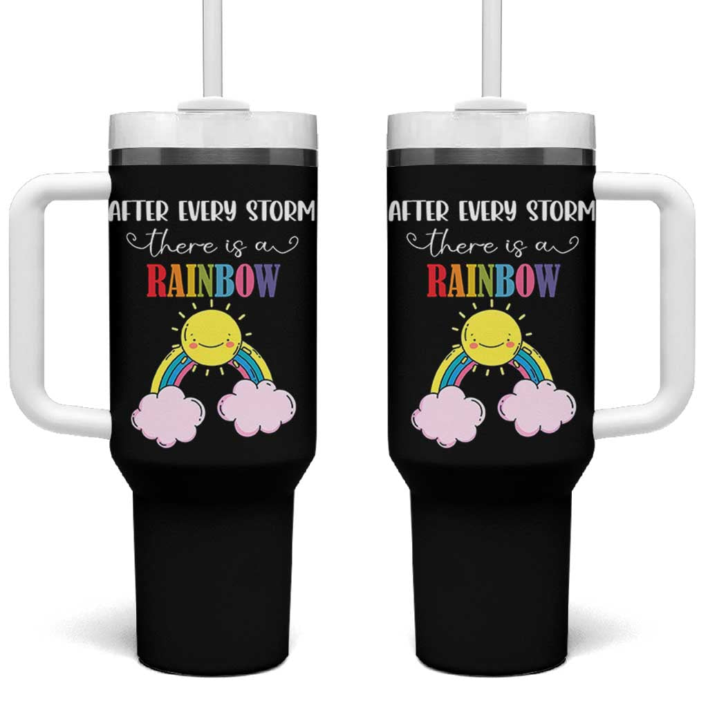 After Every Storm There Is A Rainbow Tumbler With Handle Sentimental Pregnancy Announcement