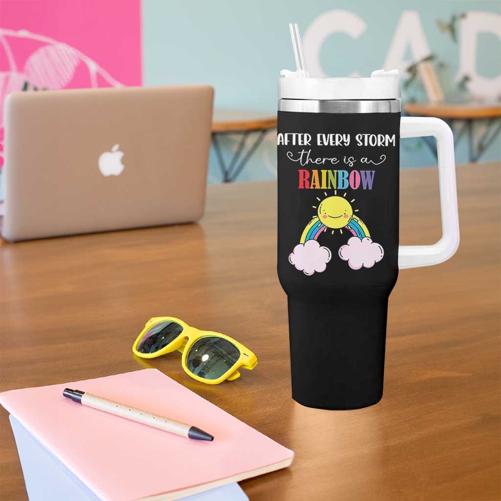 After Every Storm There Is A Rainbow Tumbler With Handle Sentimental Pregnancy Announcement