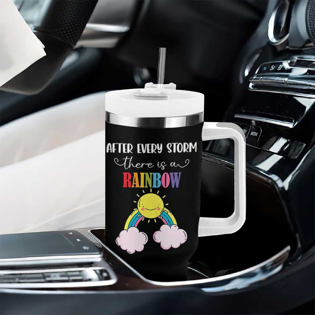After Every Storm There Is A Rainbow Tumbler With Handle Sentimental Pregnancy Announcement