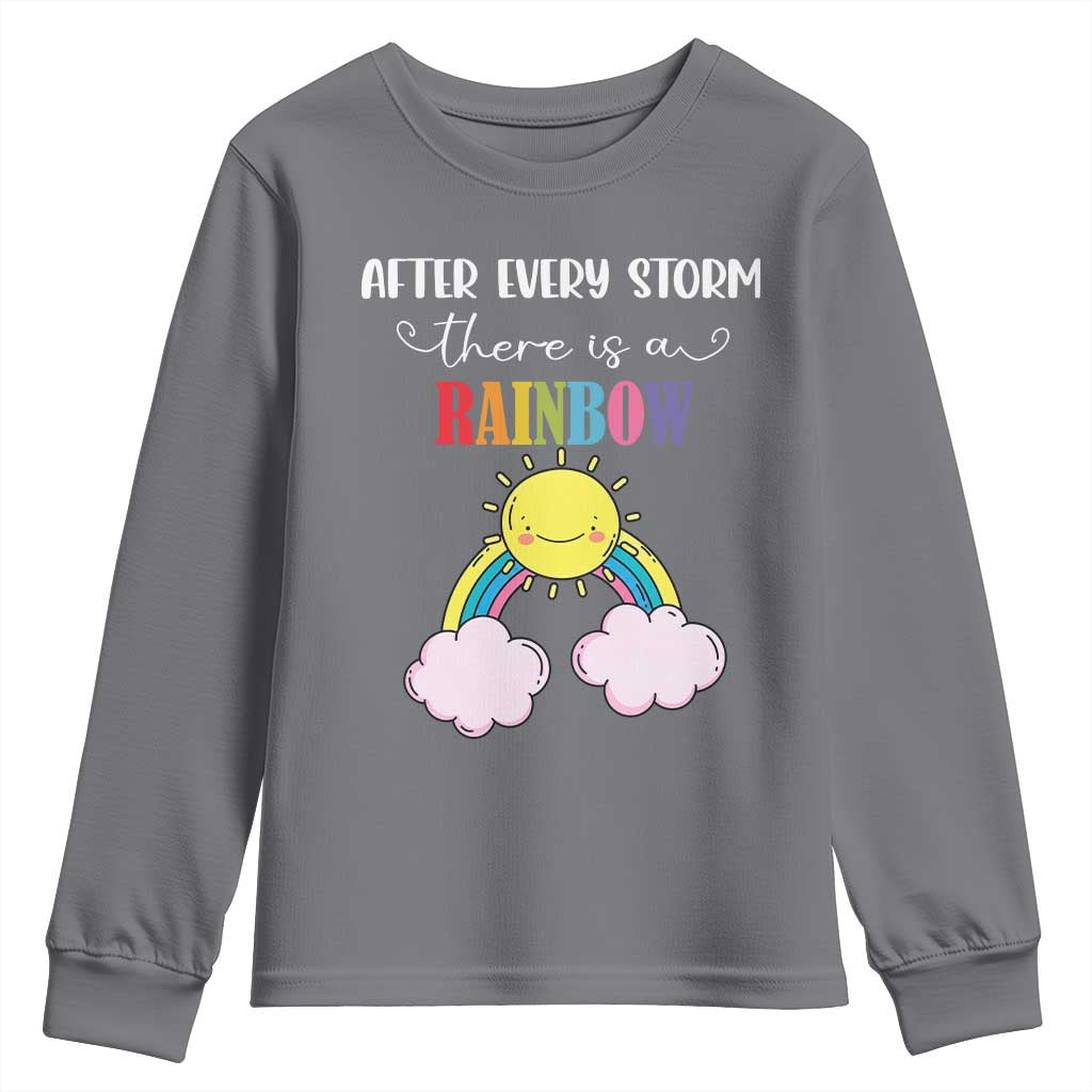 After Every Storm There Is A Rainbow Youth Sweatshirt Sentimental Pregnancy Announcement