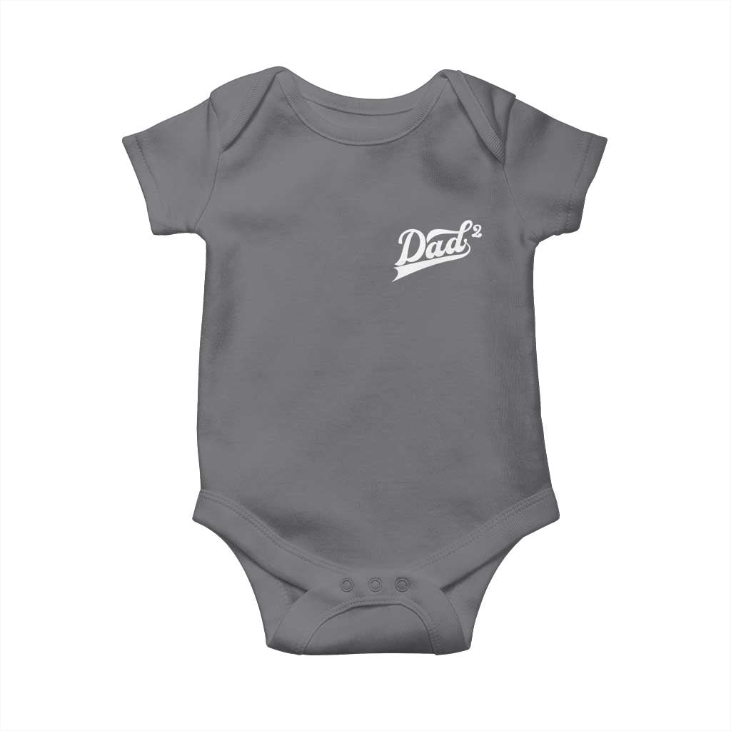 Dad Of Two Baby Onesie Funny Daddy Squared Promoted for The Second Time