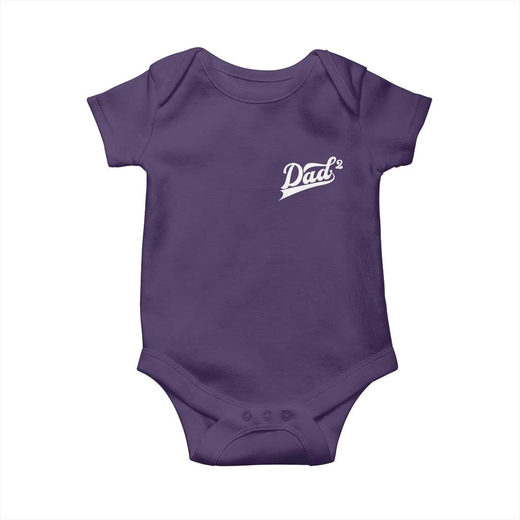 Dad Of Two Baby Onesie Funny Daddy Squared Promoted for The Second Time