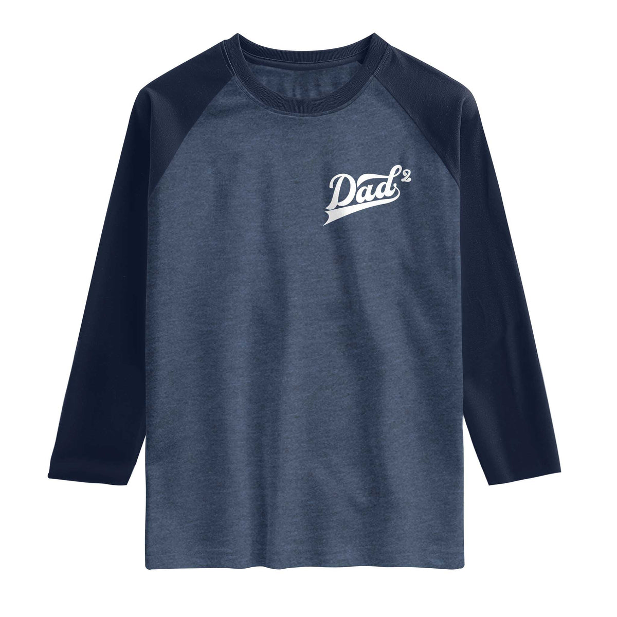 Dad Of Two Raglan Shirt Funny Daddy Squared Promoted for The Second Time