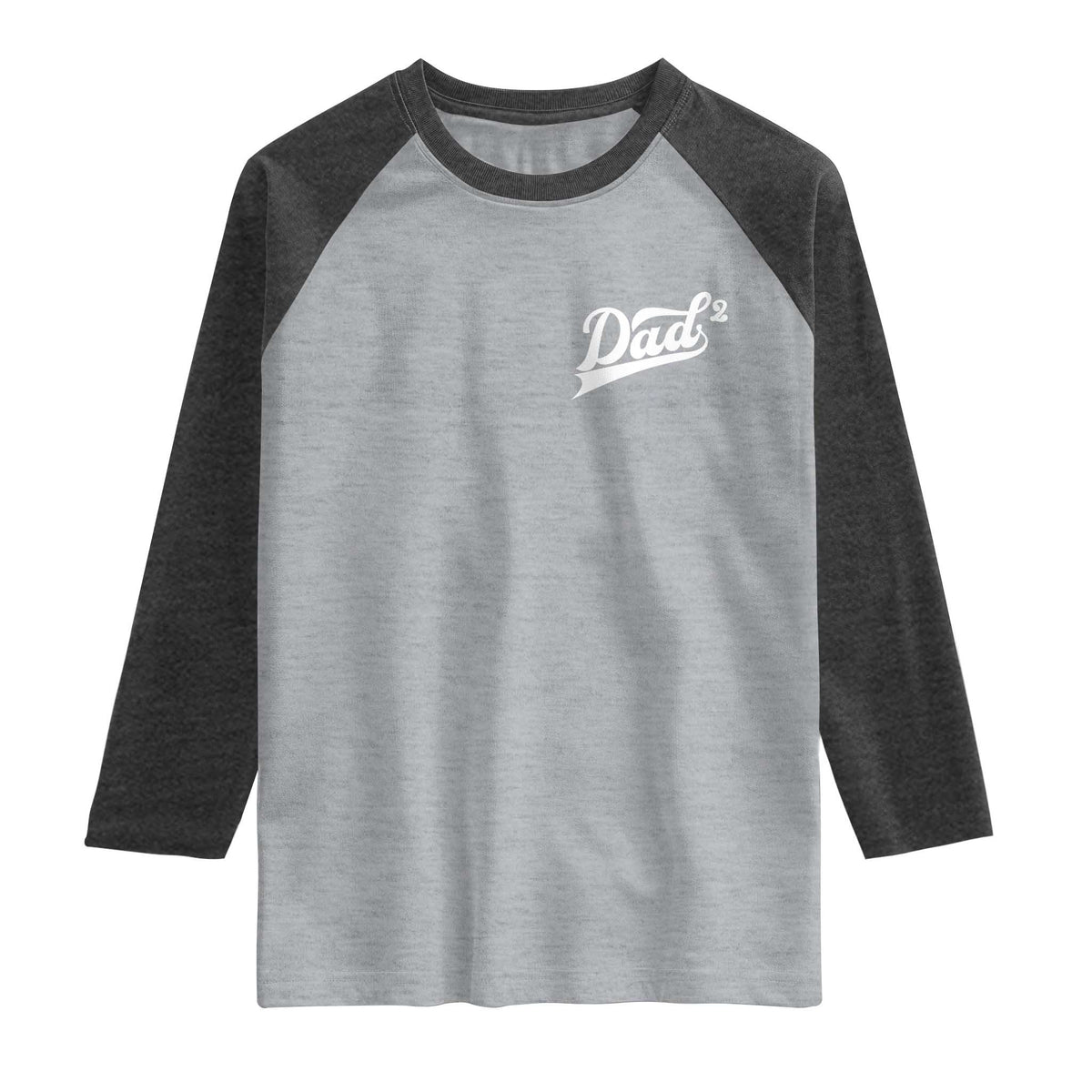 Dad Of Two Raglan Shirt Funny Daddy Squared Promoted for The Second Time