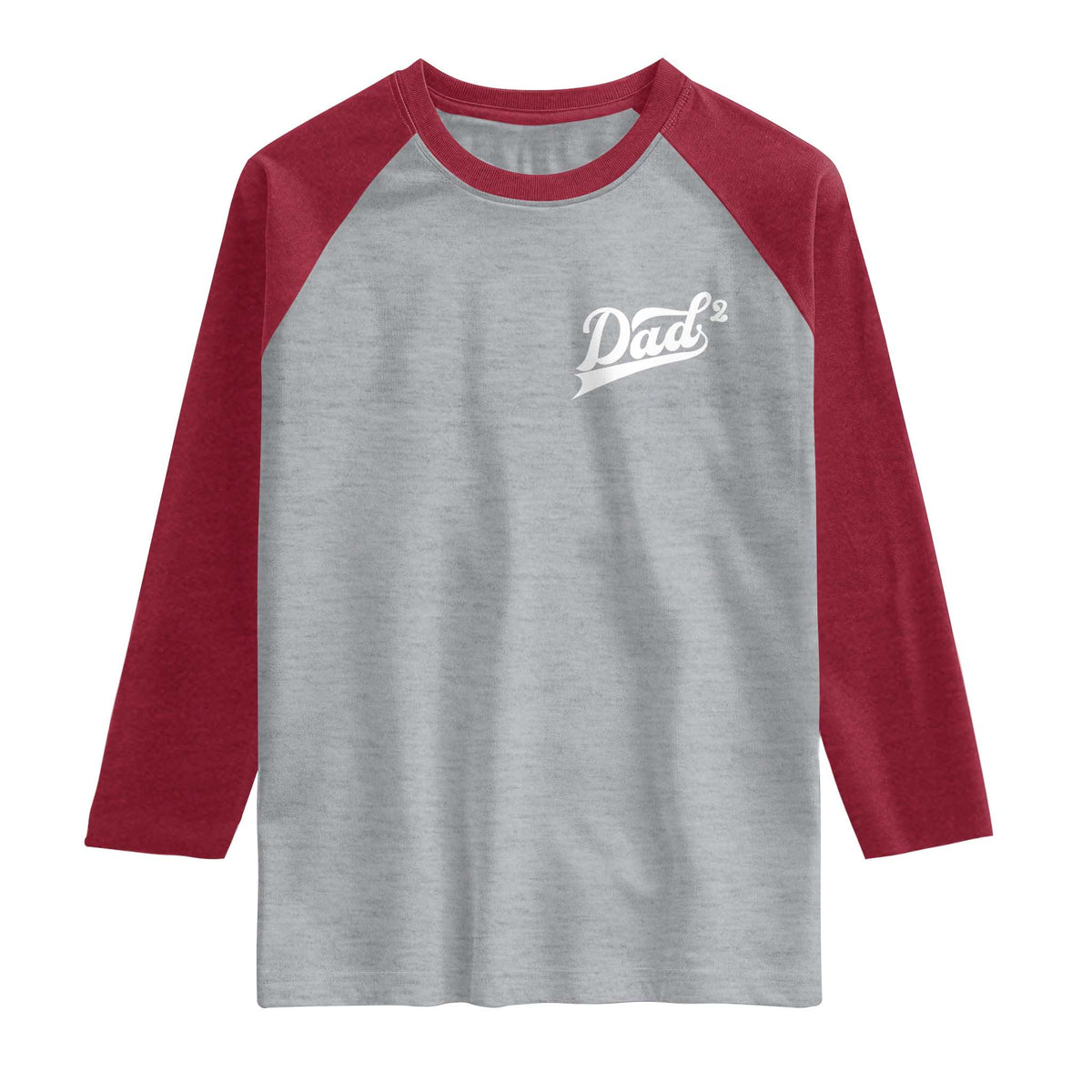 Dad Of Two Raglan Shirt Funny Daddy Squared Promoted for The Second Time