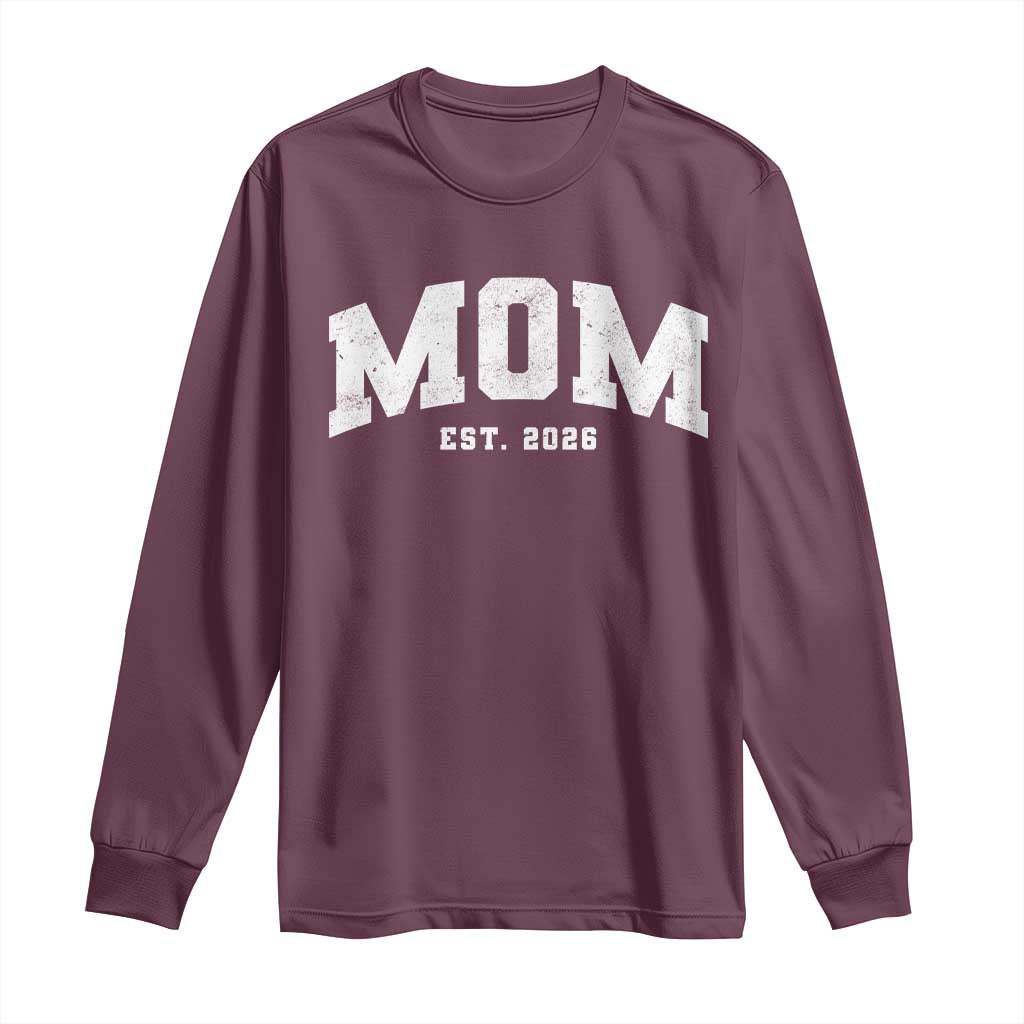 Mom Est 2026 Long Sleeve Shirt Promoted To Mommy Mother's Day
