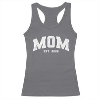 Mom Est 2026 Racerback Tank Top Promoted To Mommy Mother's Day