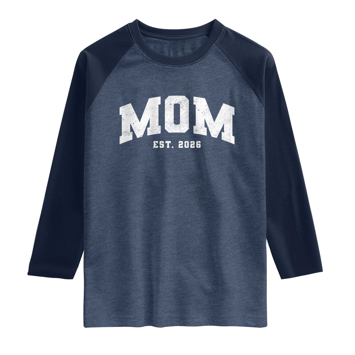 Mom Est 2026 Raglan Shirt Promoted To Mommy Mother's Day