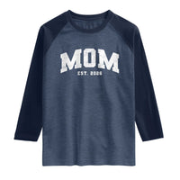Mom Est 2026 Raglan Shirt Promoted To Mommy Mother's Day