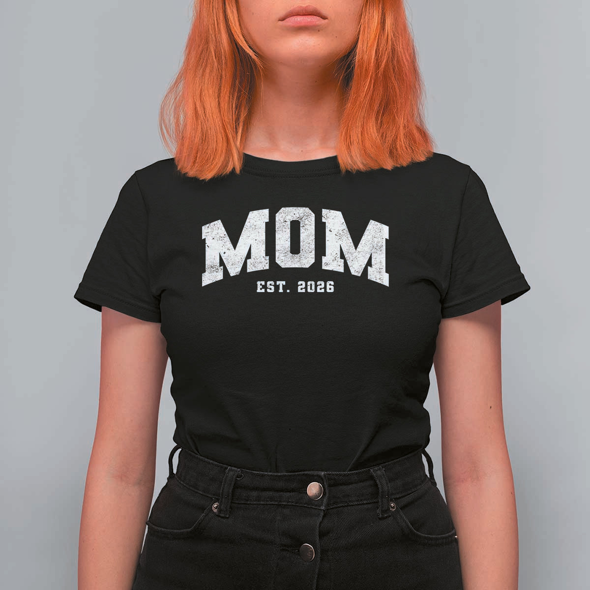 Mom Est 2026 T Shirt For Women Promoted To Mommy Mother's Day