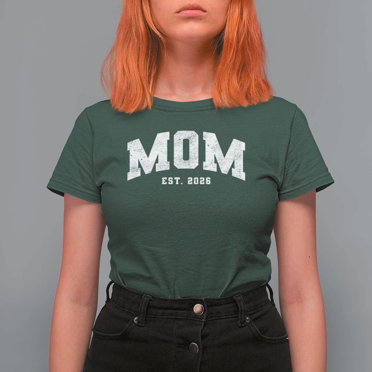 Mom Est 2026 T Shirt For Women Promoted To Mommy Mother's Day