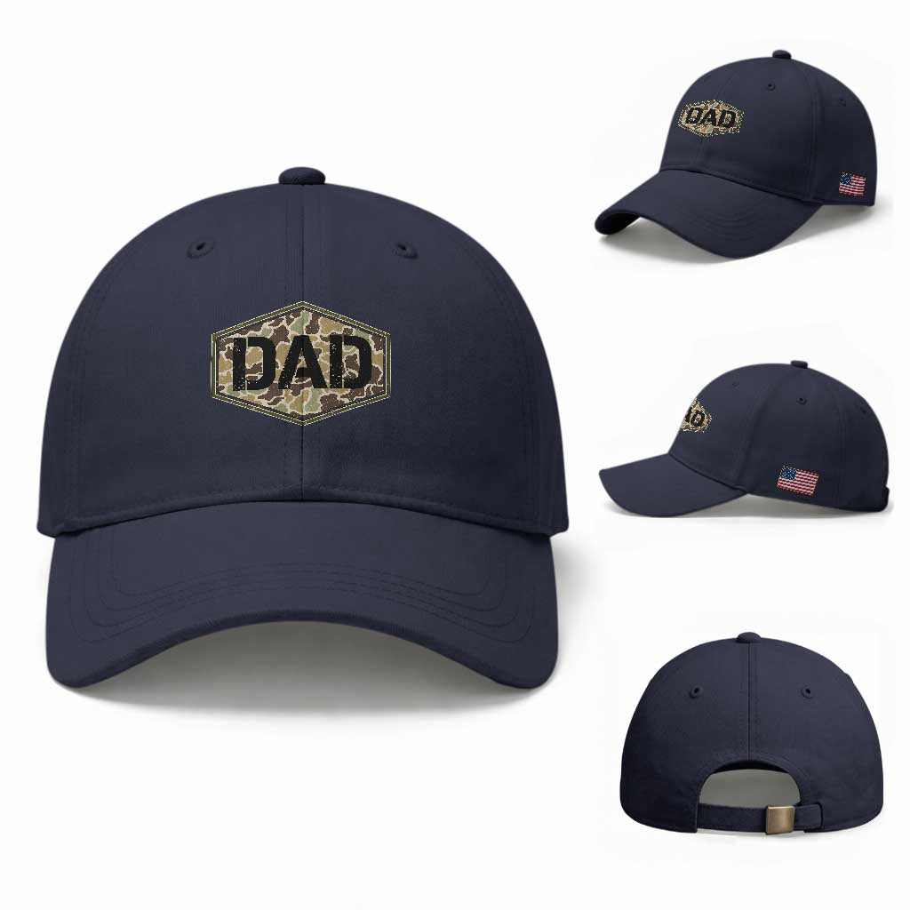 Dad Retro Old Camo Hunting Daddy Fathers Day Baseball Cap Dad Retro Old Camo Hunting Daddy Fathers Day