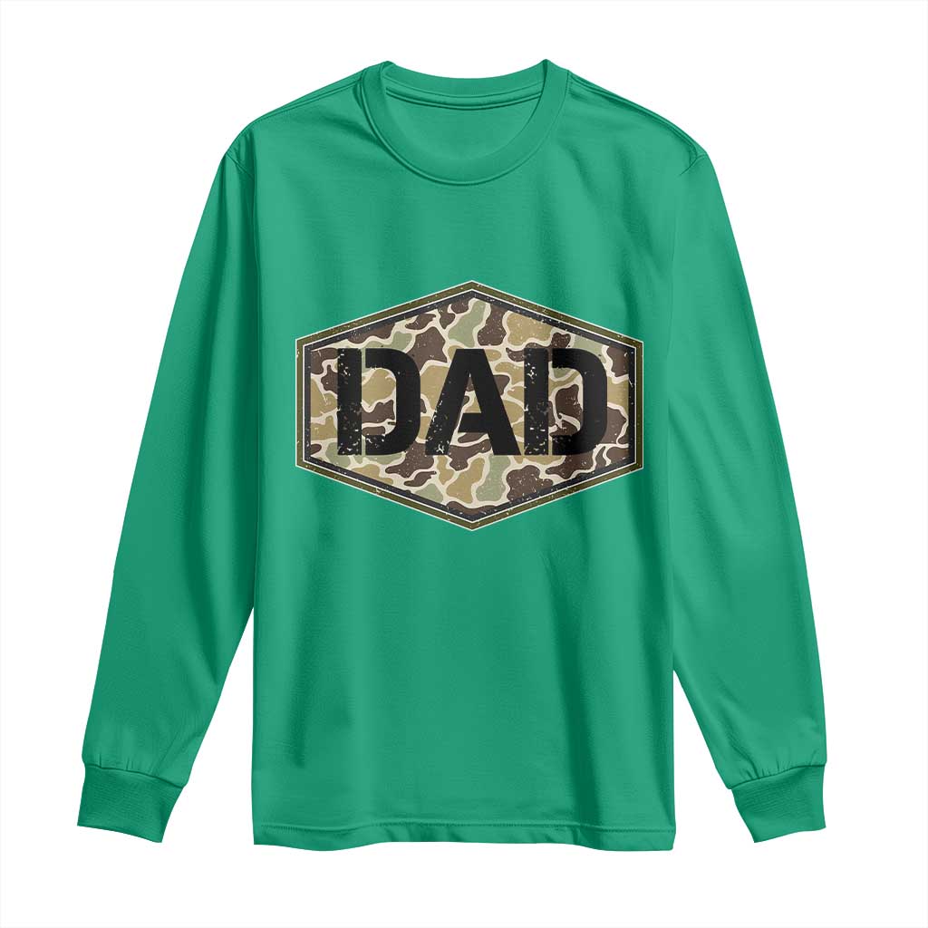 Dad Retro Old Camo Hunting Daddy Fathers Day Long Sleeve Shirt Dad Retro Old Camo Hunting Daddy Fathers Day