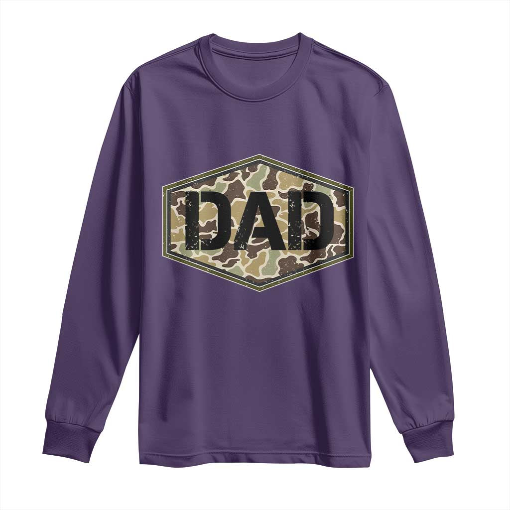 Dad Retro Old Camo Hunting Daddy Fathers Day Long Sleeve Shirt Dad Retro Old Camo Hunting Daddy Fathers Day