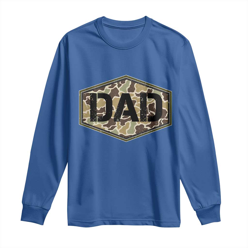 Dad Retro Old Camo Hunting Daddy Fathers Day Long Sleeve Shirt Dad Retro Old Camo Hunting Daddy Fathers Day