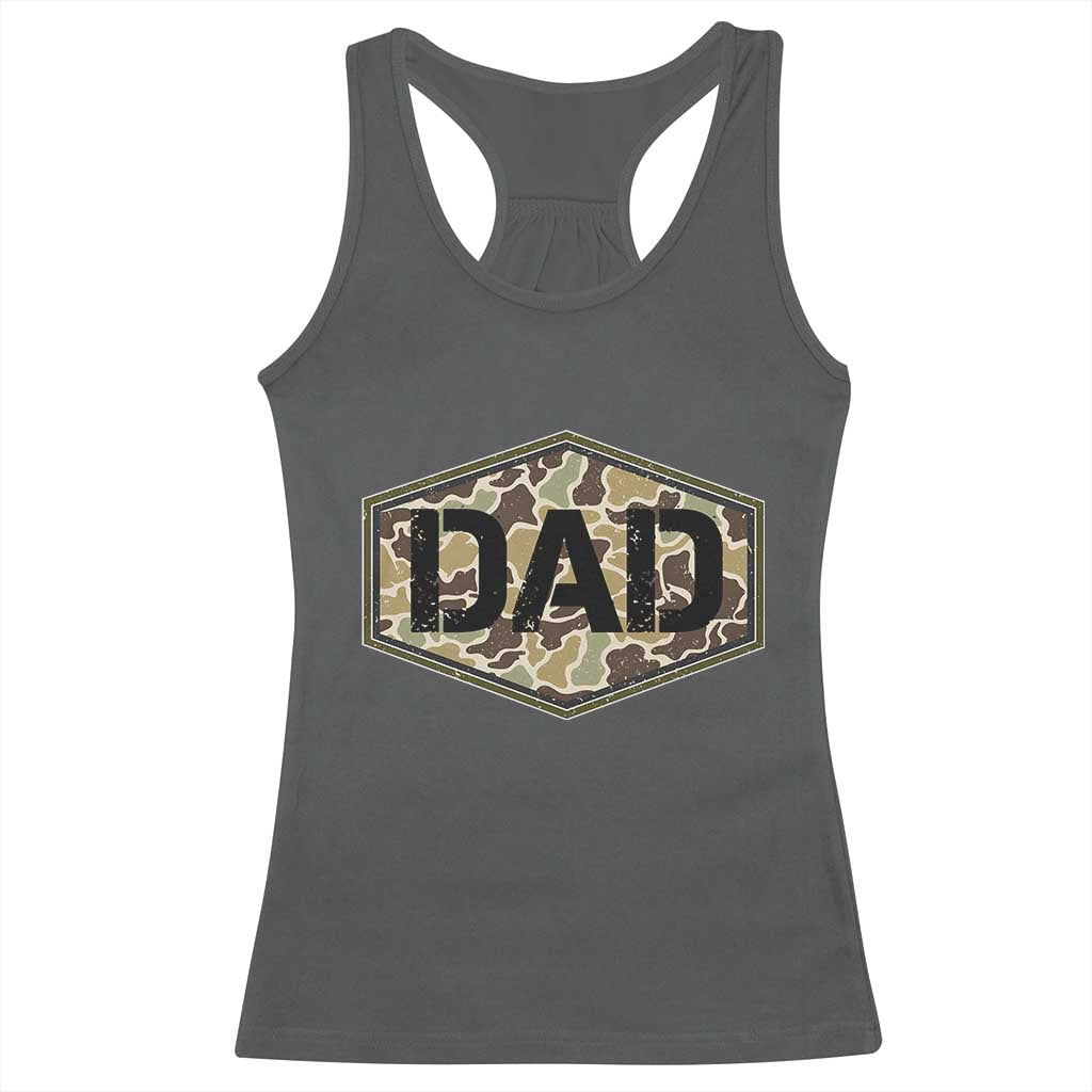 Dad Retro Old Camo Hunting Daddy Fathers Day Racerback Tank Top Dad Retro Old Camo Hunting Daddy Fathers Day