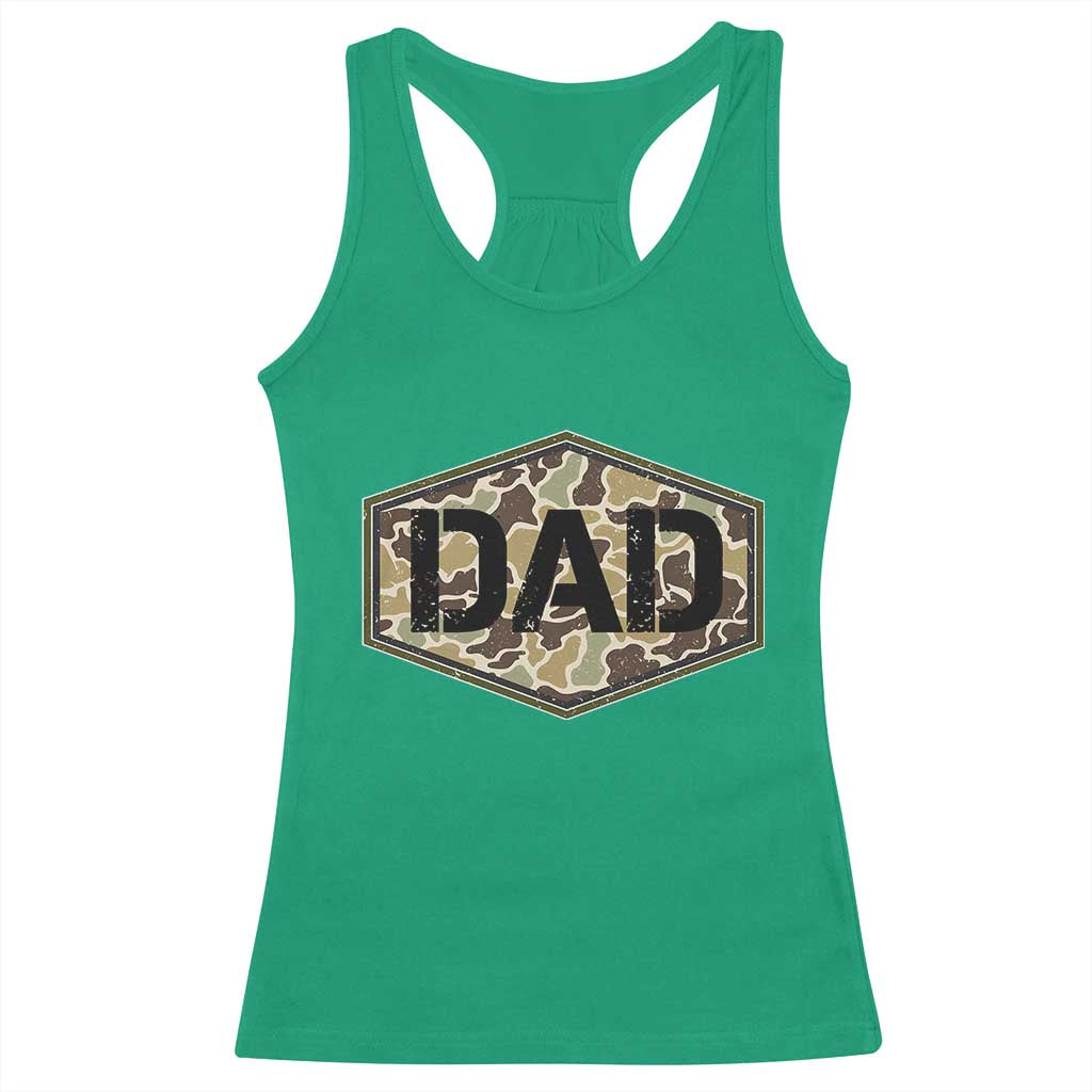 Dad Retro Old Camo Hunting Daddy Fathers Day Racerback Tank Top Dad Retro Old Camo Hunting Daddy Fathers Day