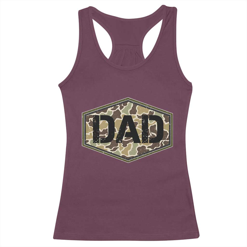 Dad Retro Old Camo Hunting Daddy Fathers Day Racerback Tank Top Dad Retro Old Camo Hunting Daddy Fathers Day