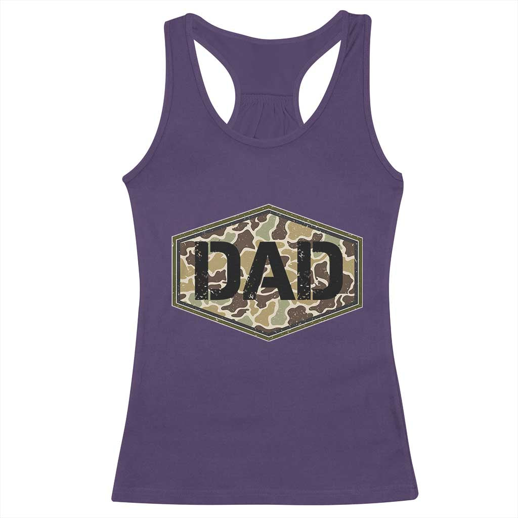 Dad Retro Old Camo Hunting Daddy Fathers Day Racerback Tank Top Dad Retro Old Camo Hunting Daddy Fathers Day