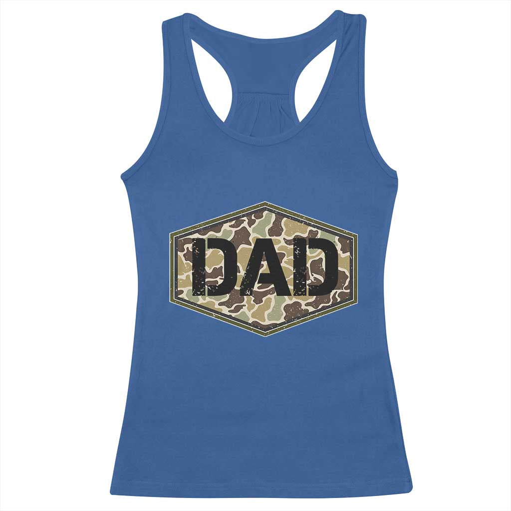 Dad Retro Old Camo Hunting Daddy Fathers Day Racerback Tank Top Dad Retro Old Camo Hunting Daddy Fathers Day
