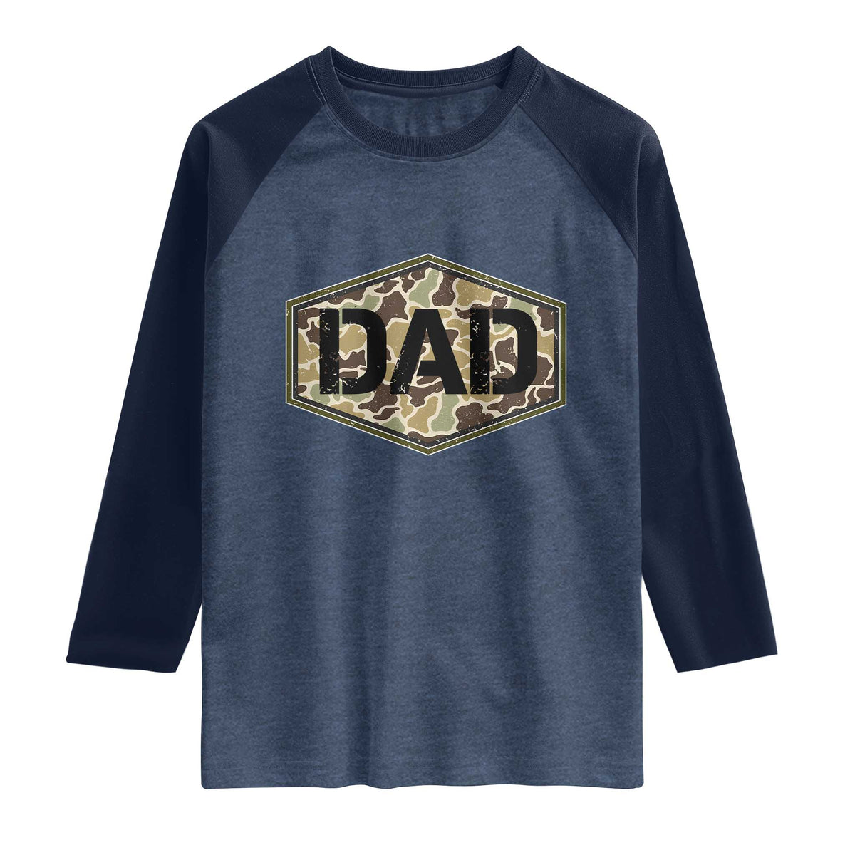Dad Retro Old Camo Hunting Daddy Fathers Day Raglan Shirt Dad Retro Old Camo Hunting Daddy Fathers Day