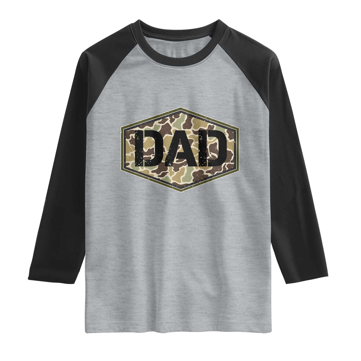 Dad Retro Old Camo Hunting Daddy Fathers Day Raglan Shirt Dad Retro Old Camo Hunting Daddy Fathers Day