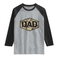 Dad Retro Old Camo Hunting Daddy Fathers Day Raglan Shirt Dad Retro Old Camo Hunting Daddy Fathers Day