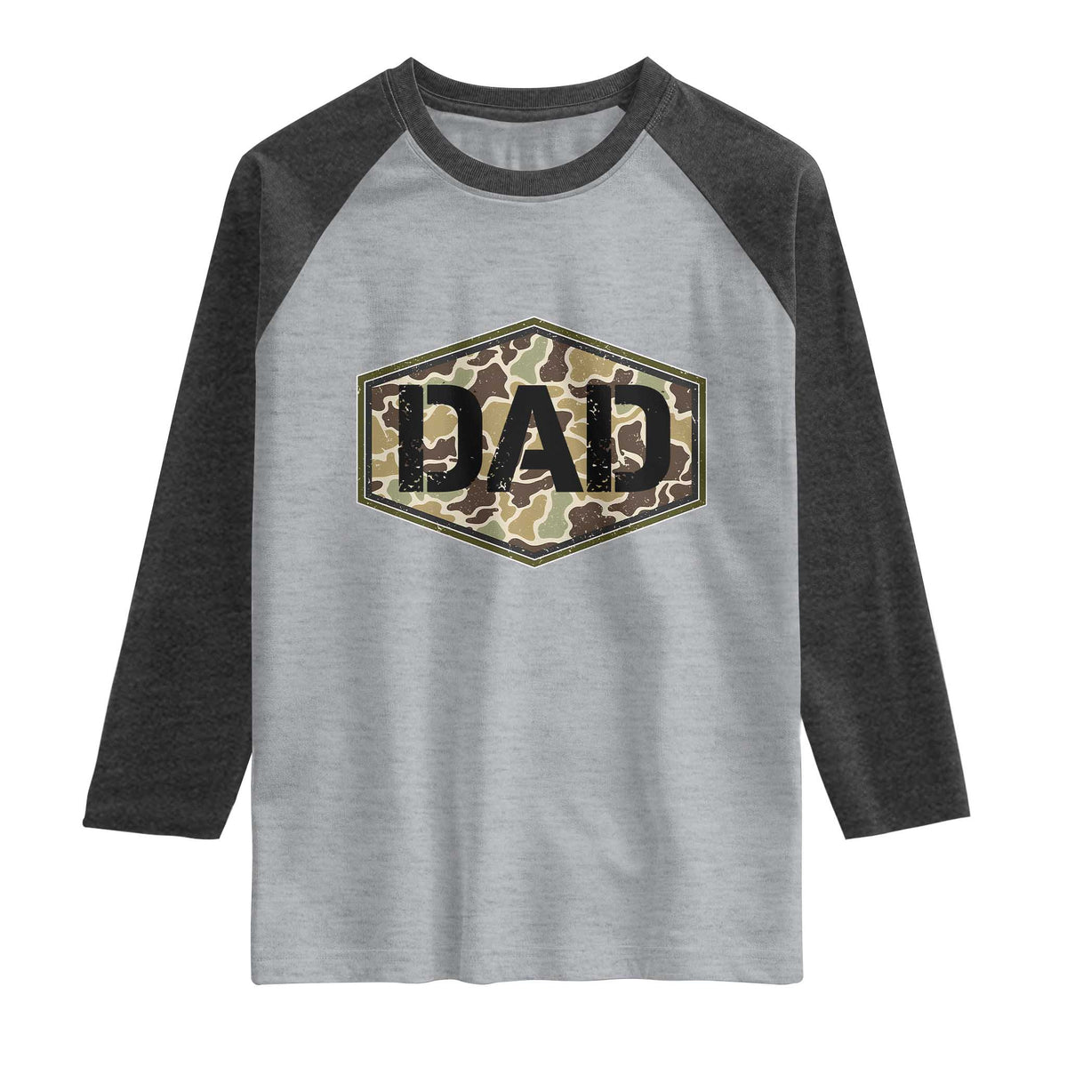 Dad Retro Old Camo Hunting Daddy Fathers Day Raglan Shirt Dad Retro Old Camo Hunting Daddy Fathers Day