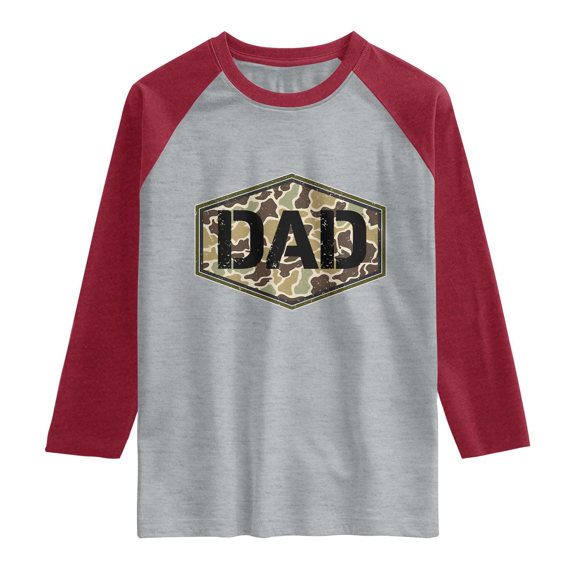 Dad Retro Old Camo Hunting Daddy Fathers Day Raglan Shirt Dad Retro Old Camo Hunting Daddy Fathers Day