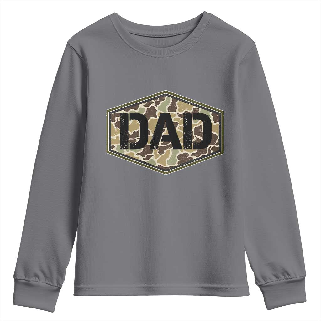 Dad Retro Old Camo Hunting Daddy Fathers Day Youth Sweatshirt Dad Retro Old Camo Hunting Daddy Fathers Day