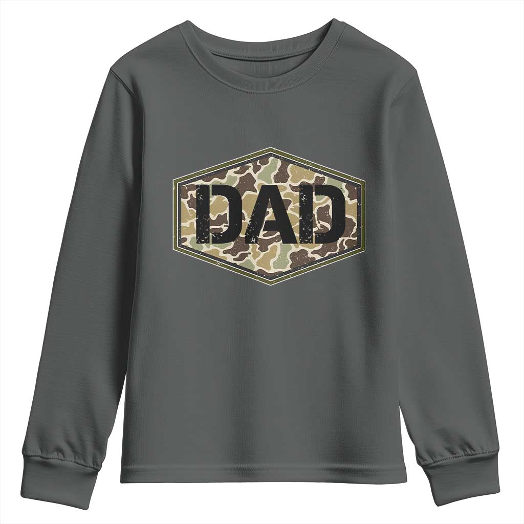 Dad Retro Old Camo Hunting Daddy Fathers Day Youth Sweatshirt Dad Retro Old Camo Hunting Daddy Fathers Day