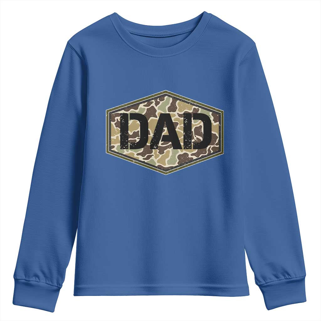 Dad Retro Old Camo Hunting Daddy Fathers Day Youth Sweatshirt Dad Retro Old Camo Hunting Daddy Fathers Day