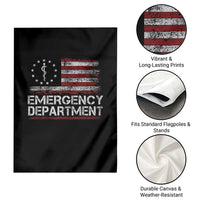 ER Nurse Emegency Department Garden Flag Vintage American Flag Healthcare Nursing