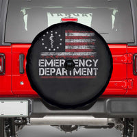 ER Nurse Emegency Department Spare Tire Cover Vintage American Flag Healthcare Nursing
