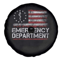 ER Nurse Emegency Department Spare Tire Cover Vintage American Flag Healthcare Nursing