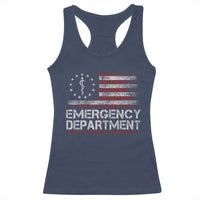 ER Nurse Emegency Department Racerback Tank Top Vintage American Flag Healthcare Nursing