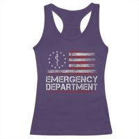 ER Nurse Emegency Department Racerback Tank Top Vintage American Flag Healthcare Nursing