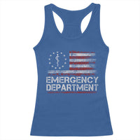 ER Nurse Emegency Department Racerback Tank Top Vintage American Flag Healthcare Nursing
