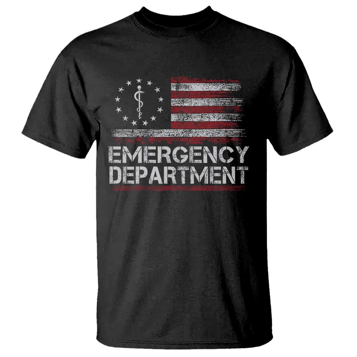 ER Nurse Emegency Department T Shirt Vintage American Flag Healthcare Nursing