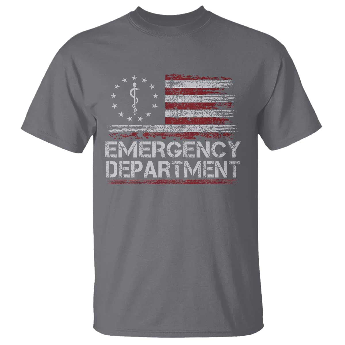 ER Nurse Emegency Department T Shirt Vintage American Flag Healthcare Nursing